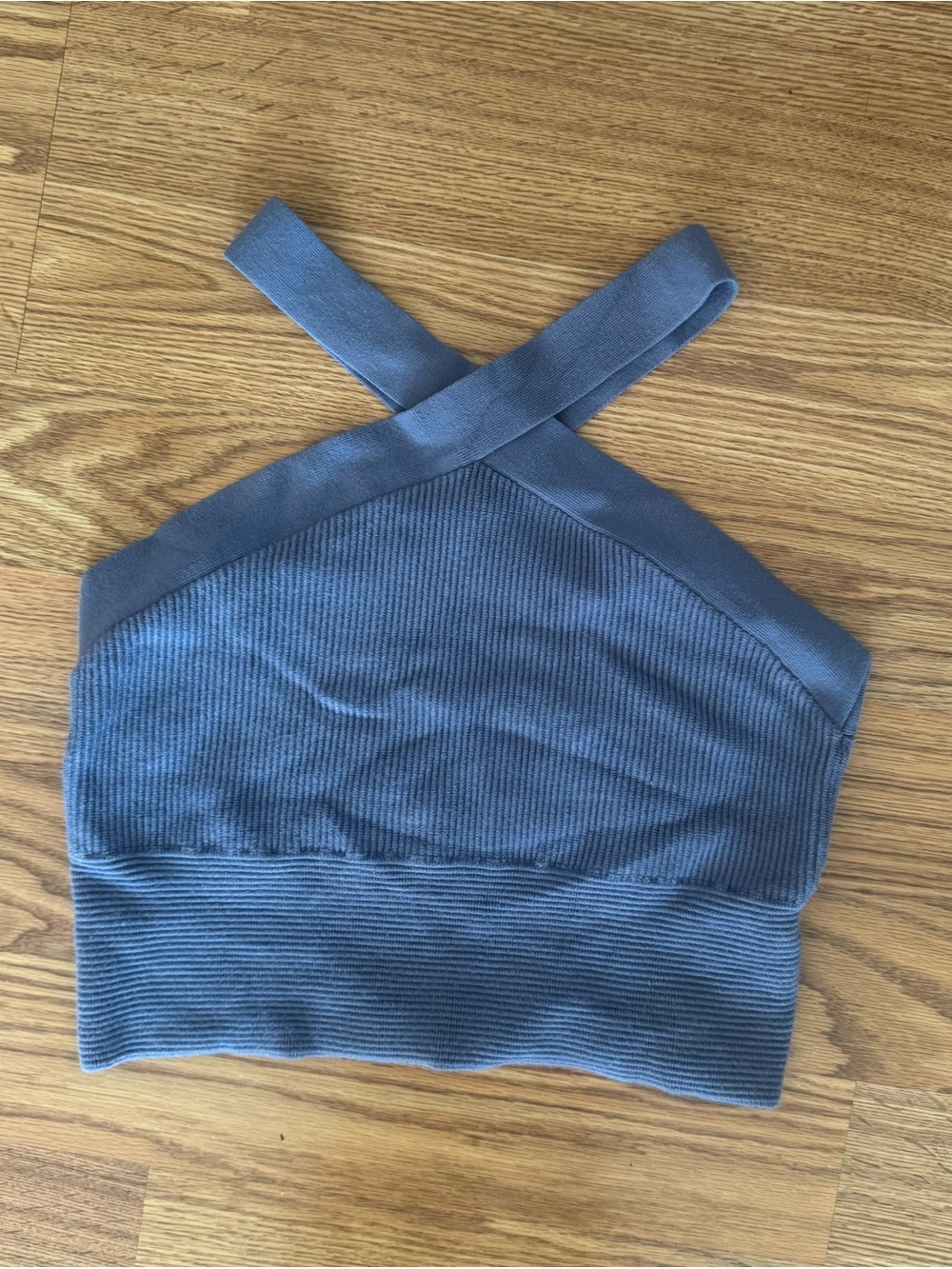 Abercrombie & Fitch  Blue Sweater Knit Ribbed Tank Top - XL